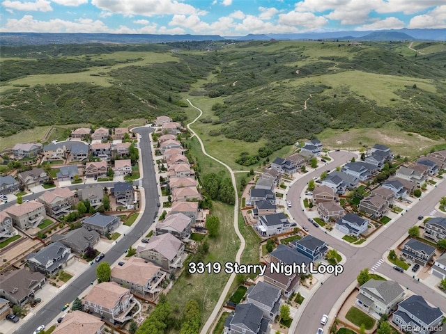 3319 Starry Night Loop, Castle Rock, CO 80109 - aerial view of property's location featuring nearby suburban area