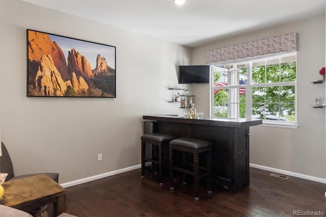 3540 Brushwood Dr, Castle Rock, CO 80109 - indoor dry bar with hardwood / wood-style flooring and recessed lighting