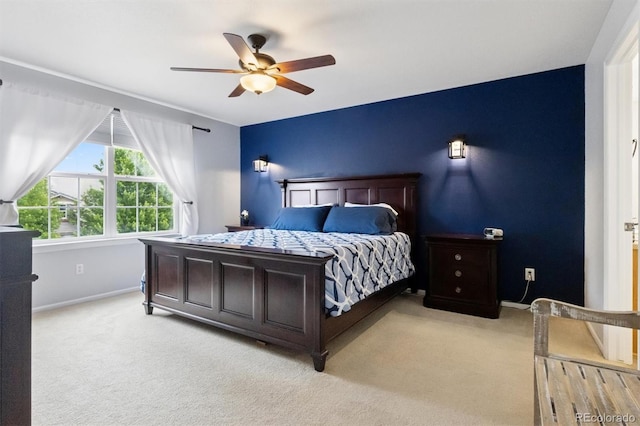3540 Brushwood Dr, Castle Rock, CO 80109 - bedroom featuring light carpet and a ceiling fan
