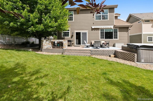3540 Brushwood Dr, Castle Rock, CO 80109 - rear view of house with a hot tub