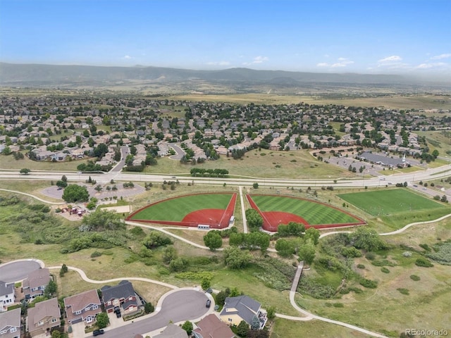 3540 Brushwood Dr, Castle Rock, CO 80109 - bird's eye view of a mountainous background