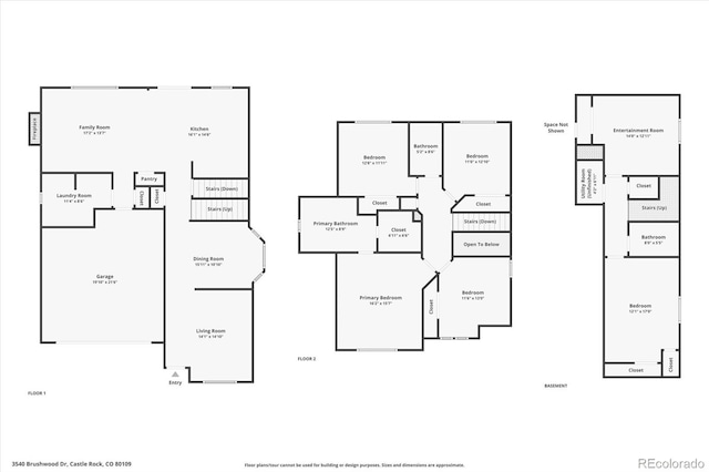 3540 Brushwood Dr, Castle Rock, CO 80109 - view of property floor plan