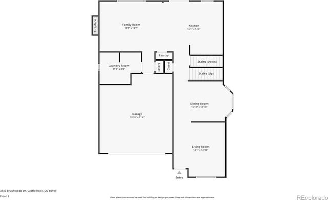 3540 Brushwood Dr, Castle Rock, CO 80109 - view of floor plan / room layout