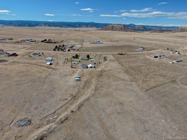 aerial view with a mountain view