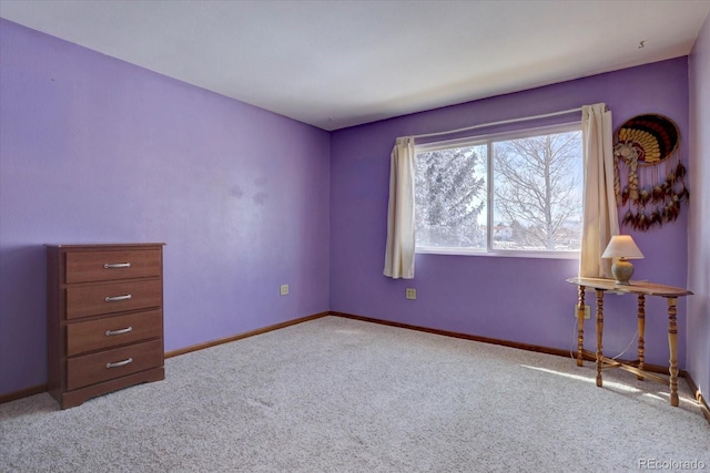 view of carpeted spare room