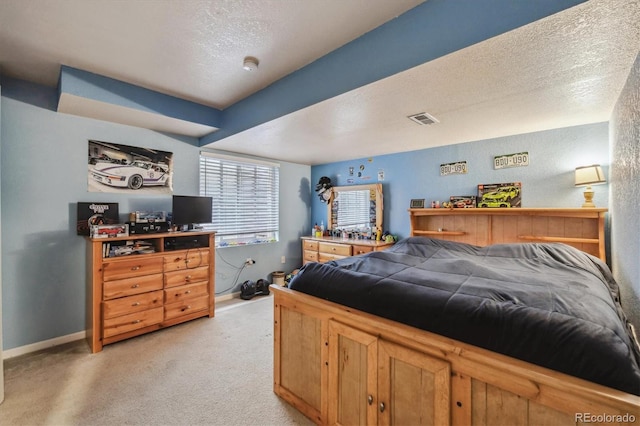 4759 Mt Princeton, Brighton, CO 80601 - bedroom featuring light carpet, baseboards, and a textured ceiling