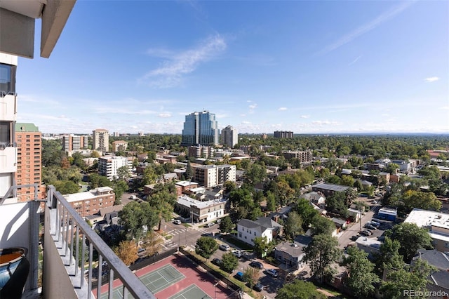 exterior space with a city view