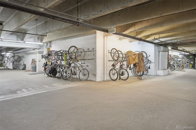 garage featuring bike storage