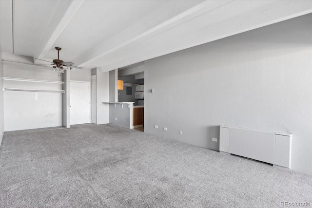 1888 S Jackson St Unit 604, Denver, CO 80210 - unfurnished living room with ceiling fan and carpet