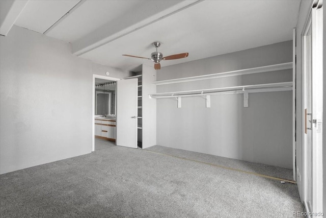 1888 S Jackson St Unit 604, Denver, CO 80210 - unfurnished bedroom with carpet floors, a closet, and a ceiling fan
