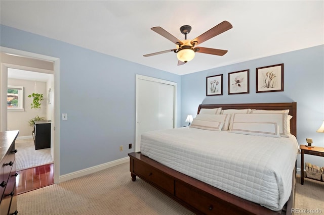 6504 W 85th Ave, Arvada, CO 80003 - carpeted bedroom with a closet and a ceiling fan