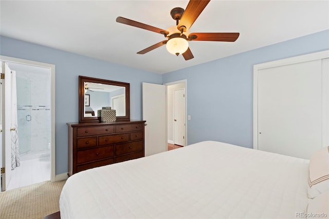 6504 W 85th Ave, Arvada, CO 80003 - bedroom featuring ensuite bathroom and a ceiling fan