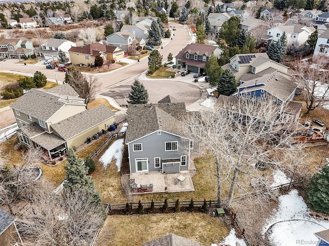 drone / aerial view featuring a residential view