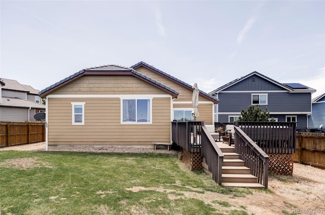 3972 S Shawnee Way, Aurora, CO 80018 - rear view of house featuring a deck