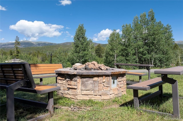 490 Kings Crossing Rd Unit 514, Winter Park, CO 80482 - view of yard featuring a wooded view and a mountain view