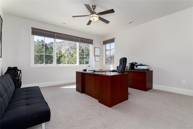 8033 Galileo Way, Littleton, CO 80125 - office space featuring baseboards, light carpet, and a ceiling fan