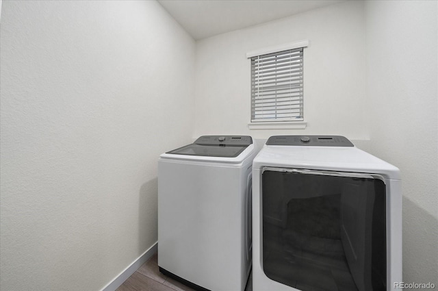 laundry area featuring separate washer and dryer