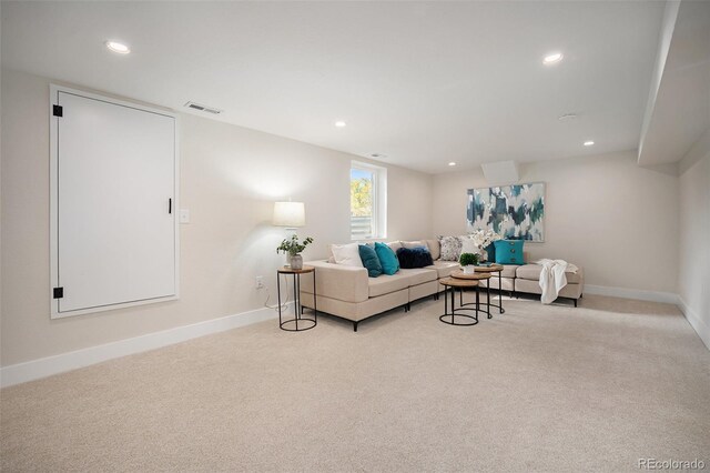 view of carpeted living room