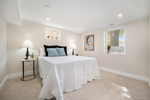 view of carpeted bedroom