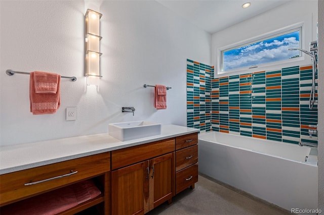 5896 Peregrine Trl, Golden, CO 80403 - full bath with vanity and washtub / shower combination