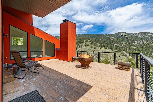 5896 Peregrine Trl, Golden, CO 80403 - view of patio / terrace featuring a balcony and a mountain view