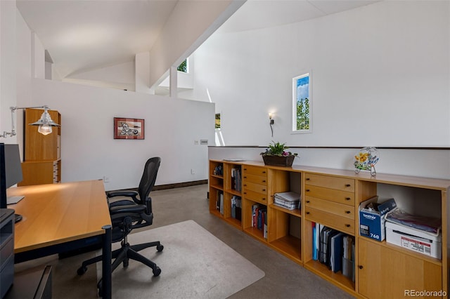 5896 Peregrine Trl, Golden, CO 80403 - office space with lofted ceiling and finished concrete floors