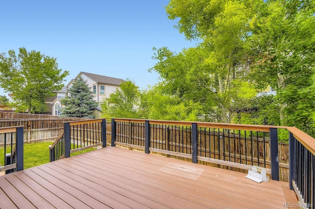 19259 E Caspian Pl, Aurora, CO 80013 - wooden deck with a fenced backyard