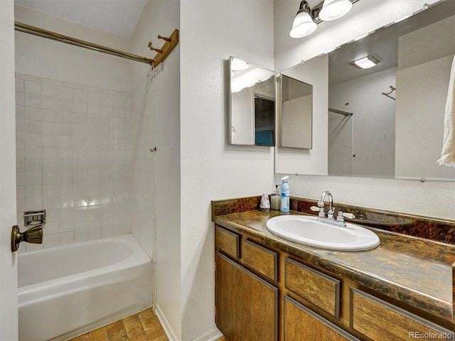 8730 E Roundtree Ave, Greenwood Village, CO 80111 - bathroom with vanity and bathtub / shower combination