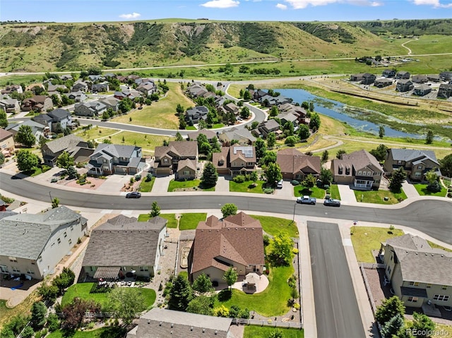4143 Eagle Ridge Way, Castle Rock, CO 80104 - aerial perspective of suburban area featuring a nearby body of water
