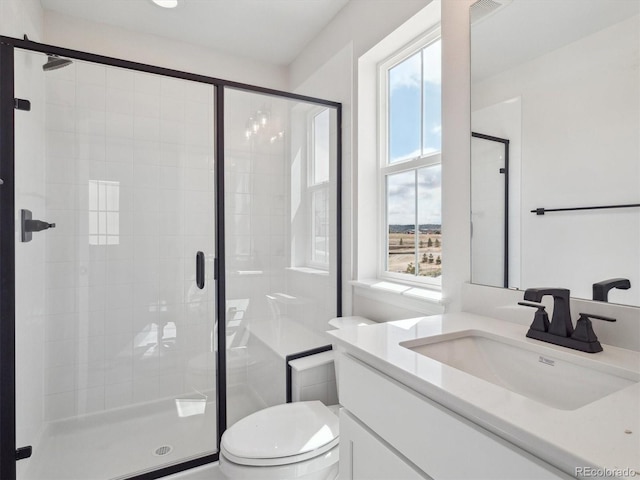 4741 Twelve Oaks Way, Castle Rock, CO 80104 - full bathroom with vanity, toilet, and a stall shower