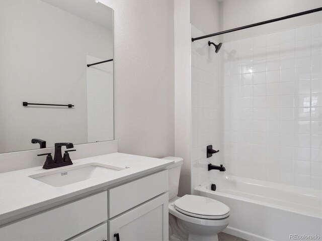 4741 Twelve Oaks Way, Castle Rock, CO 80104 - bathroom with vanity, toilet, and shower / bath combination