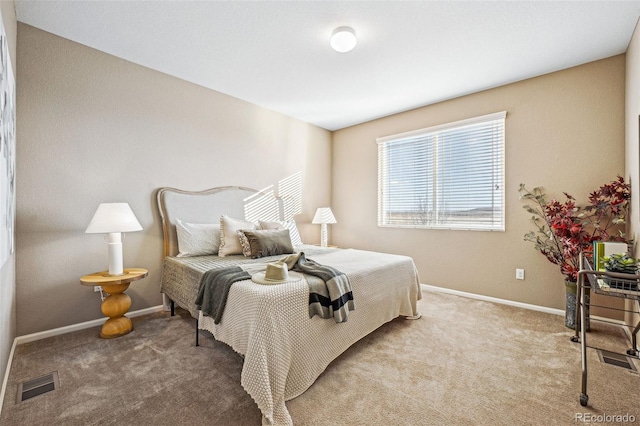 bedroom with carpet floors