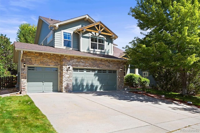 view of front of house featuring a garage