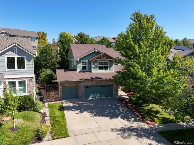 view of front facade with a garage