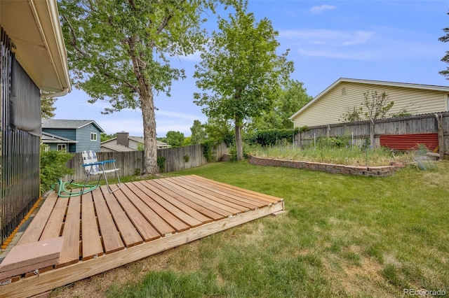 4511 S Braun Ct, Morrison, CO 80465 - fenced backyard with a wooden deck