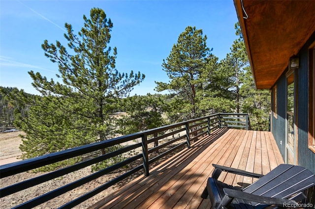 29 Deerfield Ln, Florissant, CO 80816 - view of wooden deck