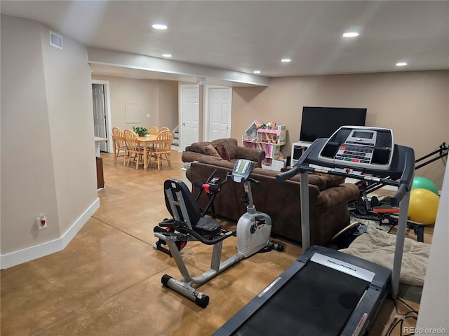 view of workout room