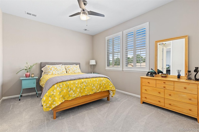 6728 S Catawba Way, Aurora, CO 80016 - bedroom featuring light colored carpet and a ceiling fan