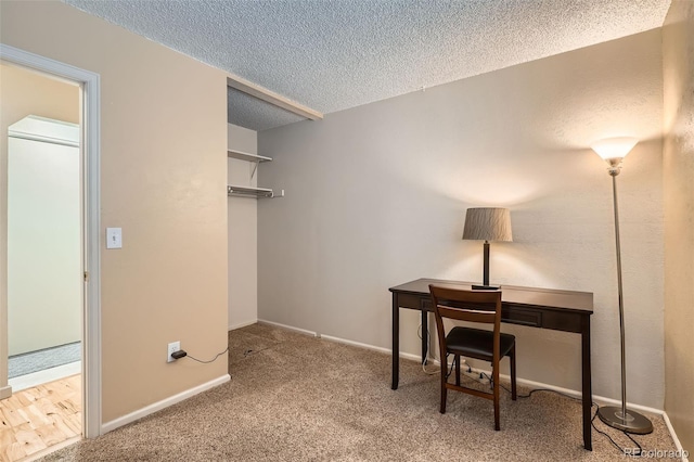 17948 E Colgate Pl, Aurora, CO 80013 - office area with a textured ceiling and carpet flooring