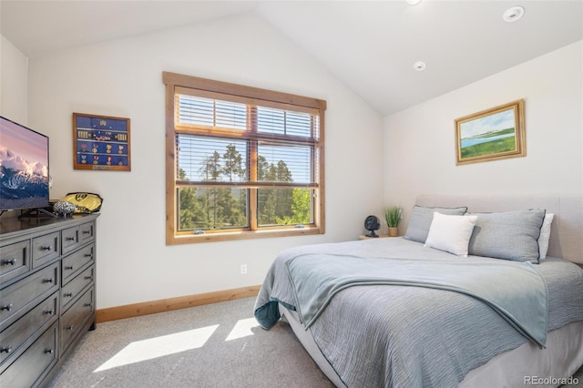 41 Barton Ridge Dr, Breckenridge, CO 80424 - bedroom with lofted ceiling and light colored carpet