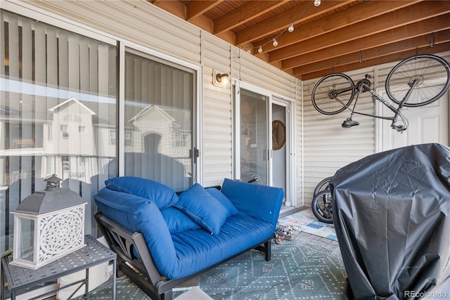 view of patio featuring area for grilling