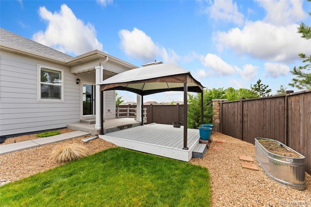 15525 Quince Cir, Thornton, CO 80602 - view of yard featuring a gazebo and a wooden deck