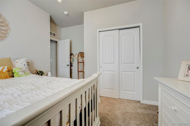10499 Rolling Peaks Dr, Peyton, CO 80831 - bedroom with light carpet and a closet
