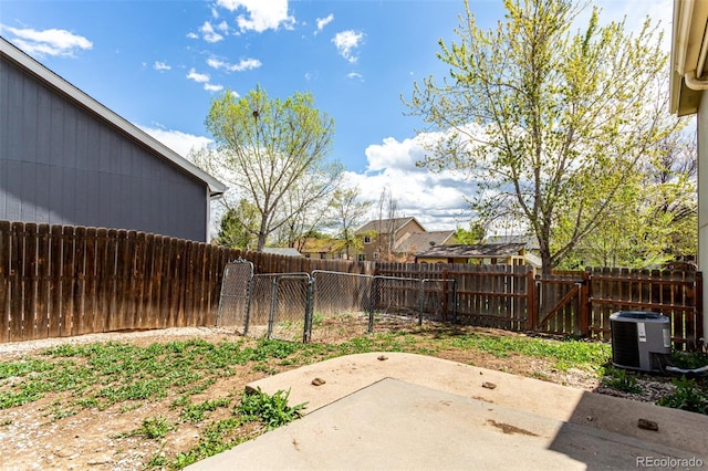 4318 Suncreek Dr, Loveland, CO 80538 - view of yard with a patio, central AC, and a fenced backyard