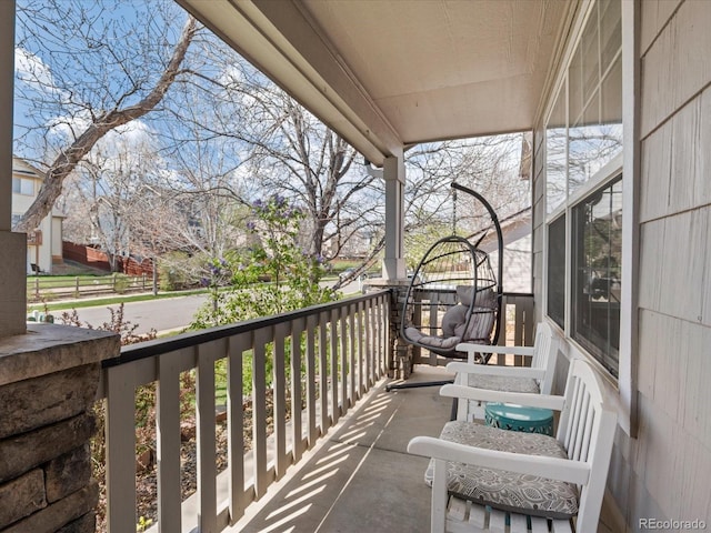 balcony with covered porch