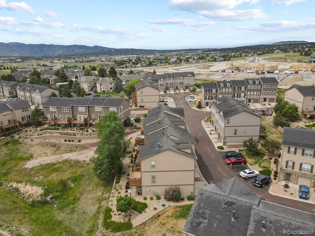 aerial view featuring a mountain view