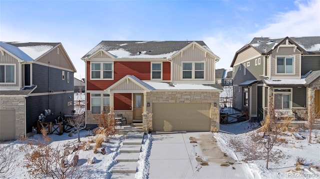 view of front of home featuring a garage