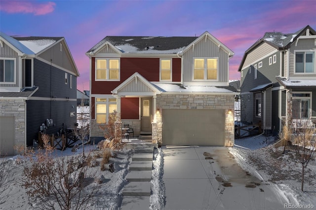 view of front of house featuring a garage