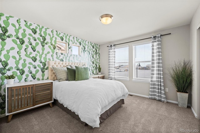 bedroom with carpet floors