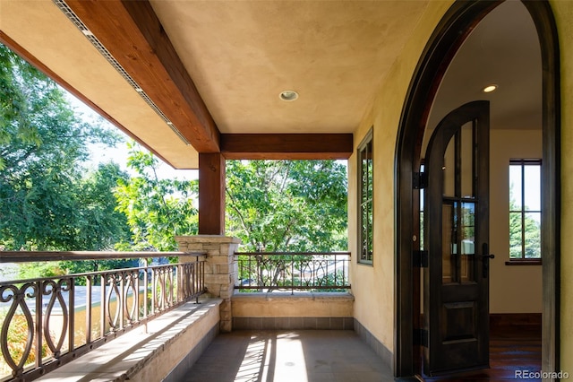 view of balcony